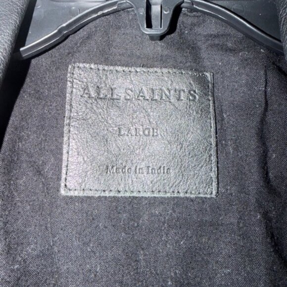 All Saints Catch Biker Jacket - Men's Large - Picture 2 of 5
